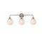 Hanson 3 lights bath sconce in polished nickel with frosted shade